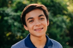 Teen boy with braces