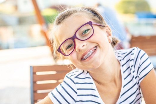 Child with braces