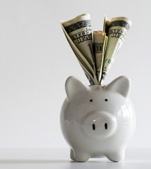 Piggy bank full of money
