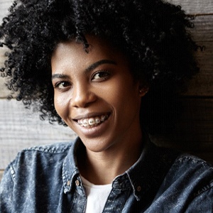 Woman with braces in Richardson
